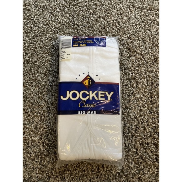 Jockey Classic Big Man Midway Briefs 2 Pack Y - Front Fly Design Size 54 - Picture 1 of 2